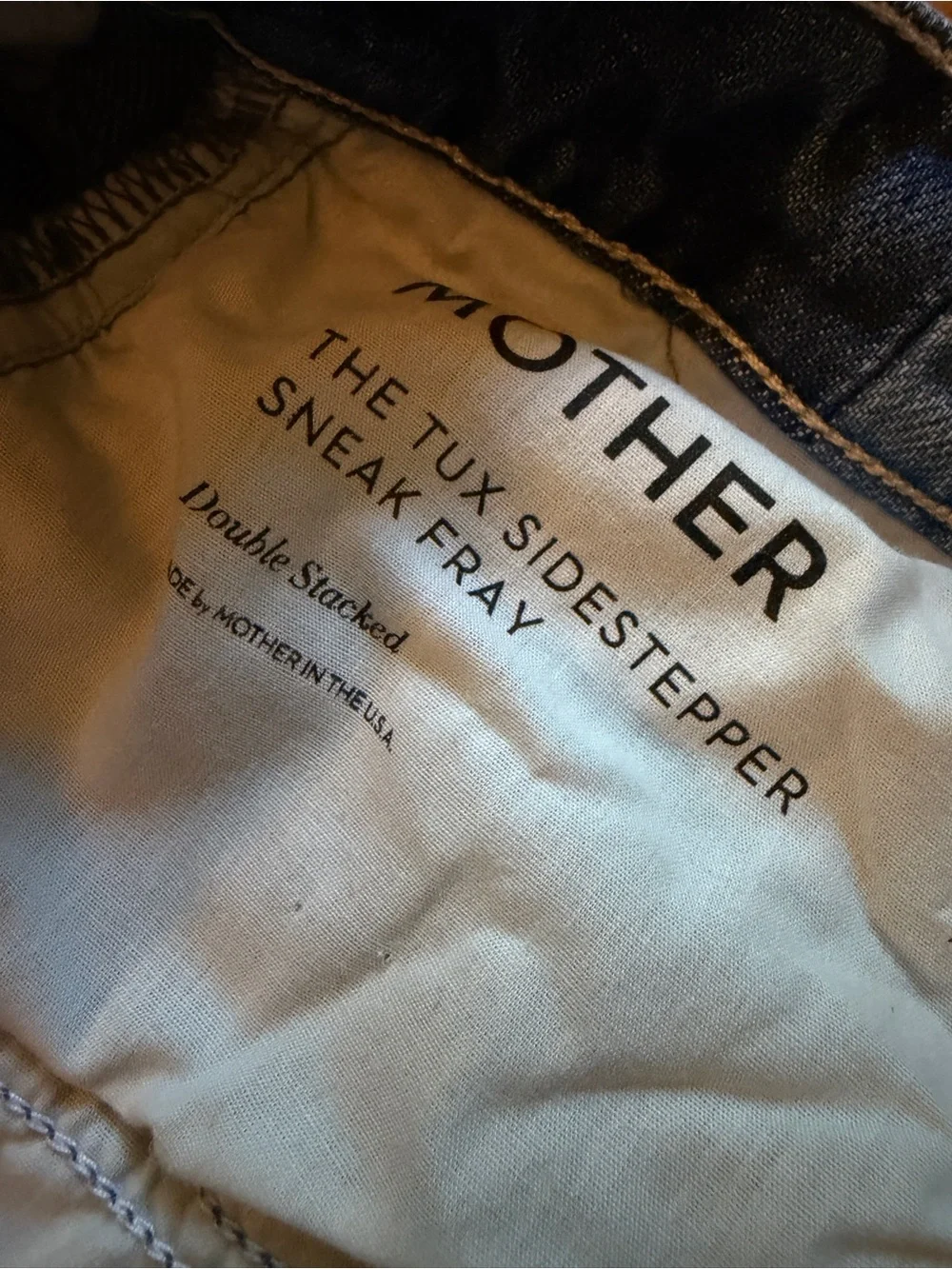 Mother The Tux Sidestepper Sneak Fray “Double Stacked” two-tone Jeans 29 - Picture 11 of 16